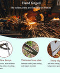 All Steel Hardened Hollow Garden Hoe For Tough Weeding And Edging showing hand forging process and tool design details.