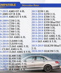 Compatibility chart for Mercedes-Benz Activated Carbon Cabin Air Filter For 2008 To 2020 Models with silver car illustration
