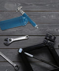 Mini Manual Grease Gun 80cc With Lock On Coupler And Precision Nozzle For Excavators And Cars Leak Proof Oiler For Industrial Equipment In Sky Blue For Heavy Duty Use Beefy Build on wooden surface