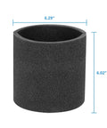 Foam sleeve from Six Pack Reusable Dry Filters And Foam Sleeve Filter Kit Replacement For 5 Gallon And Up Wet Dry Vacuums 9010700 9013700 9058500 Includes Six Retaining Bands
