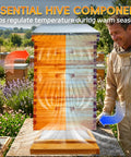 10 Frame Beehive Screened Bottom Board With Beeswax Coating For Langstroth Hives Pro Grade Cedar Construction in apiary