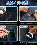 Step-by-step DIY using Windshield Crack Repair Kit 2025 Upgrade Nano Glass Repair Liquid for quick fix on windshield cracks.
