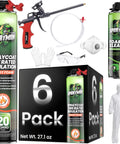 Heavy Duty Kickass Closed Cell Spray Foam Insulation Kit For Attic Walls And Roof Top Shelf Class A Fire Rated Polyurethane Mix With Pro Spray Gun Cleaner And Safety Gear Killer Heat And Noise Reduction Covers 20 Sq Ft Fast, including spray cans, gun, safety gear.