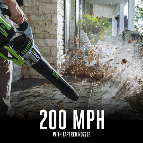 Cordless Leaf Blower With Turbo Mode, This Beast Delivers Up To 765 CFM And 200 MPH Air, clears wet leaves off patio