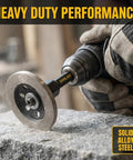 Using Angle Grinder To Drill Adapter Five Eighths Inch Eleven To One Half Inch Converts Diamond Core Bits Grinding Cups And Polishing Pads To Standard One Half Inch Drills With Heavy Duty Triangle Shank on stone