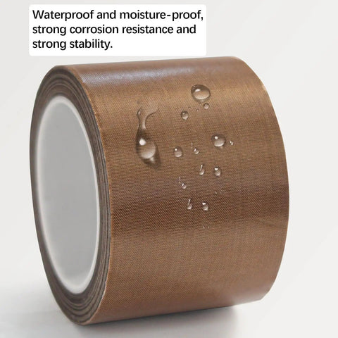 Nonstick PTFE Glass Cloth Tape Five Mil Thick Three Quarters Inch Wide Thirty Three Yards High Temperature Adhesive