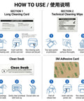 Instructions for All In One Printer Maintenance Kit Compatible With Hdp5000 Hdp5600 Hdp6600 And Hdp8500 including cleaning card and swabs.