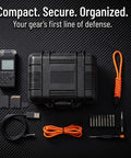 Portable Plastic Toolbox With Carry Handle And Locking Lid For Small Hand Tools Storage Organizer Durable Hard Case Weather Resistant Gear Hauler Built For No Sweat Hauling Anywhere with small tools and accessories.