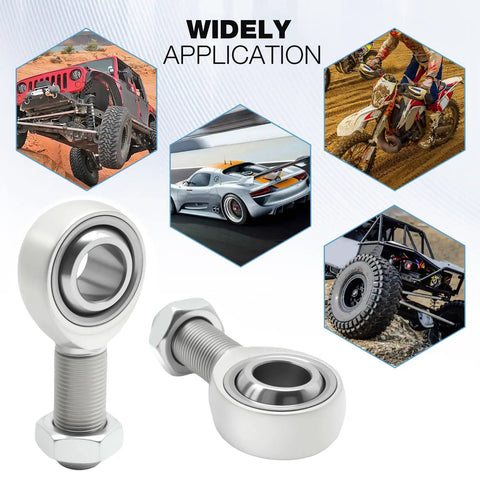 3/4 Inch Heim Joint Rod End Kit Set With Chromoly Joints Panhard Bar And Steering Shaft Support For Suspension Traction Bars Right And Left Hand Thread Durable Heat Treated Chrome Plated With PTFE Liner on chromoly rod ends for off-road suspension