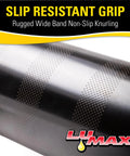 Close-up of slip-resistant grip on Heavy Duty Lever Grease Gun With 18 Inch Flex Hose And Coupler 7000 PSI High Pressure Deluxe Go-To Workhorse