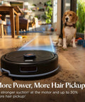 FurForce Robot Vacuum And Mop With No Tangle Pet Brush Roll And LiDAR Navigation for Easy No Fuss Pet Hair Pickup on floor