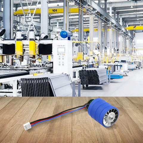 Super Turbo Fan 7.4V Brushless Motor Hits 80K RPM For Rapid Electronic Cooling Ultimate High Pressure Airflow For Custom PC, Automotive Systems, And Heavy Duty Industrial Gear Metal Blue Build in industrial setting.