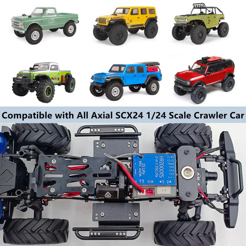Heavy Duty RC Side Pedal Rock Rails Running Boards For 1 24 SCX24 Crawler Upgrades shown with compatible models