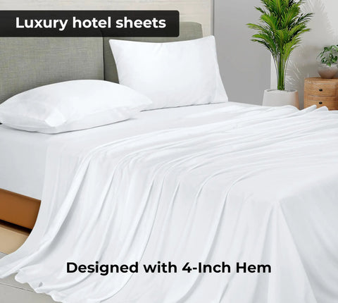 Super Soft Double Brushed Microfiber Full Flat Sheet Only Wrinkle Free Stain Resistant Hotel Quality Top Sheet For Your Full Size Bed In White Super Cozy Breathable 81 By 96 Inches