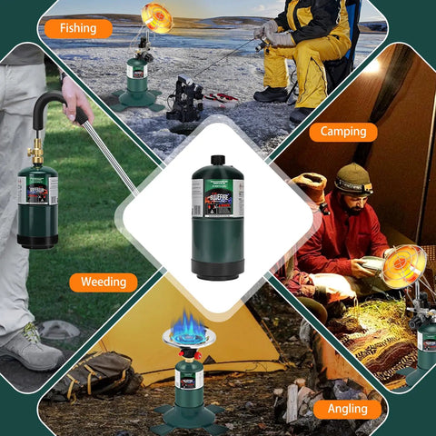 Compact 16.4 Oz Propane Tank Pack Of 2 For Camping Stoves And Torches, Portable Gas Canister for outdoor activities like fishing and camping