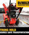 Tough As Nails Ratchet Tie Down Straps One Inch By Ten Feet 1500 Lbs Capacity securing snowblower in truck bed.