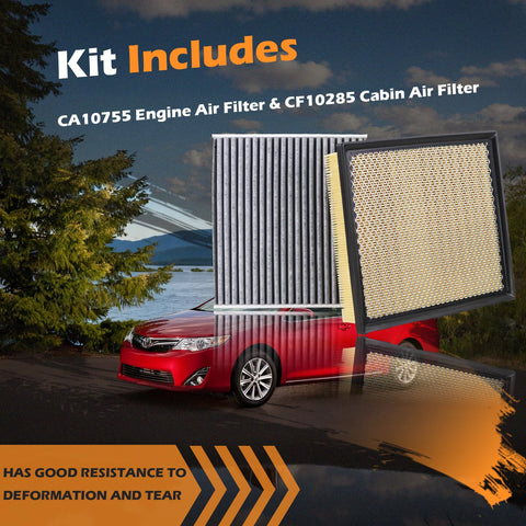 Engine Air Filter And Cabin Air Filter Kit For Toyota Camry Avalon Sienna Highlander And Lexus Non-Hybrid Models 2011-2020