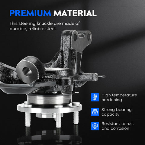 Steering Knuckle And Wheel Bearing Hub Assembly For Camry 2007 To 2011 And Lexus ES350 2007 To 2012 3.5L V6 Replacement