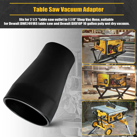 Table Saw Vacuum Adapter Universal Dust Collection Attachment For Connecting Shop Vac Hose To Table Saw Outlets Fits Most Saws