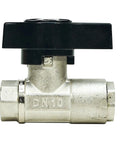 Italian DN10 Brass Plated Ball Valve For Pressure Washers And Industrial Use, 3/8 Inch, side view