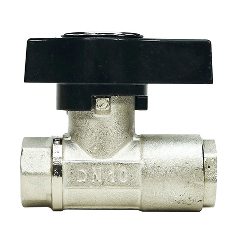 Italian DN10 Brass Plated Ball Valve For Pressure Washers And Industrial Use, 3/8 Inch, side view