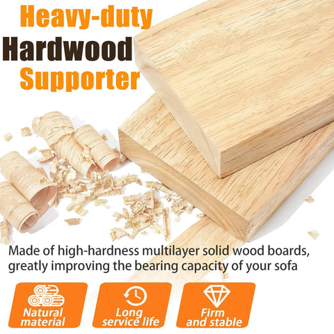 Heavy Duty Couch Bottom Support Board For Sagging Sofas, Solid Wood Core With 400 Pound Capacity, Wide Foldable Base, solid wood supporter and shavings.