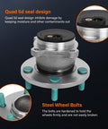 Rear Wheel Bearing And Hub Assembly 512347 For Mazda 5 2006 2017 ABS Models And Mazda 3 2004 2013 ABS Models, showing quad lid seal and steel bolts