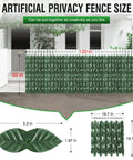 Dope Privacy Fence Screen Ivy Wall Backdrop 120x60 Inch with 18 Mini Hedge Panels for outdoor privacy