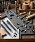 Tough As Nails 3 Piece High Carbon Steel Center Punch Set Delivers Pinpoint Marks On Metal Wood And Alloy Steel For Any Drilling Project on workbench.