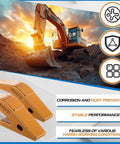 4 Piece Backhoe Bucket Teeth Adapter Set For U43792 Series Excavators And Skid Steers with rust prevention labels