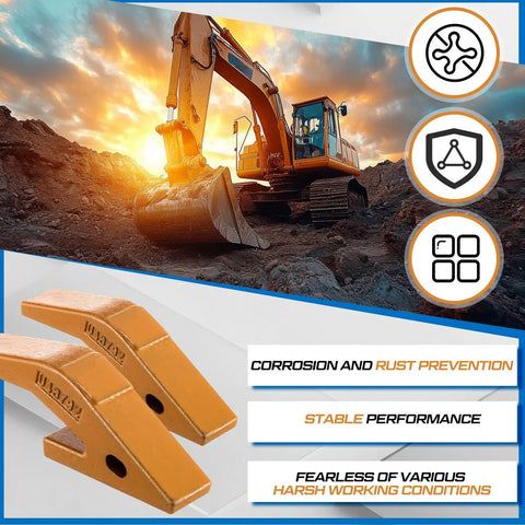 4 Piece Backhoe Bucket Teeth Adapter Set For U43792 Series Excavators And Skid Steers with rust prevention labels