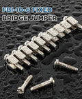 10 Pack FBI-10-6 Fixed Bridge Jumpers for Din Rail Terminal Blocks with screws, wet metal surface, 10 Pole Jumpers