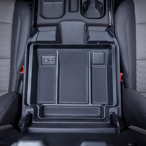 Full Size Console Tray With 2-Layer Storage For 2022-2026 Silverado Sierra 1500 And 2024-2026 2500HD/3500HD, Truck-Ready Fit