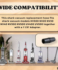 Replacement Vacuum Hose Extension For Upright And Stick Vacuums With A Long 10 Foot Reach And One And One Eighth Inch Adapter