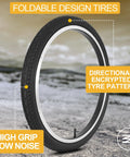 Two Sets 20x1.75 Street Bike Tires And Tubes Ride Ready Puncture Resistant Folding Bead 47-406 Compatible with directional pattern