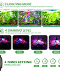 Indoor Seed Starter Trays With Grow Lights 72 Cell Kit Featuring Three Lighting Modes And Four Timers Germination Kit settings