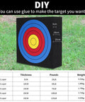 Backyard Archery Target For Youth, Kid Friendly EVA Foam, Lightweight And Waterproof, Square Moving Target with Rings