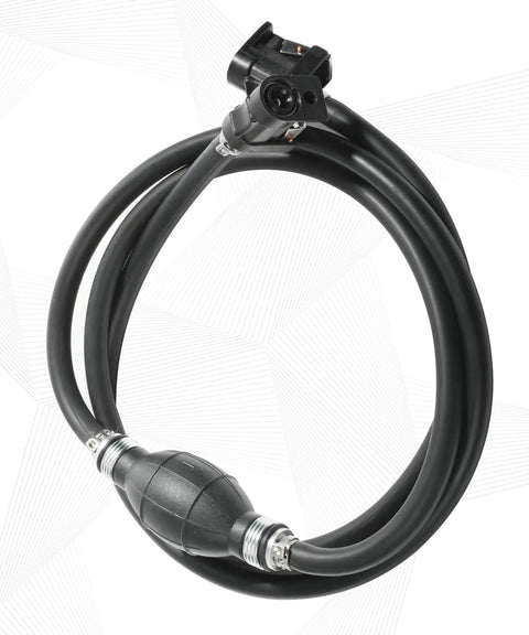 Beefed Up Boat Fuel Line Hose 6 Ft Five Sixteenth Inch with Primer Bulb and Steel Clamps for Marine Use