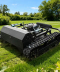Remote Control RC Lawn Mower With Tracks For Slopes And Rough Terrain, Beefy Yard Farm Orchard Hillside Grass Cutter