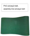 Industrial Drum Conveyor Belt For Assembly Lines, Heavy Duty Flat Belt, Durable 5mm Thick PVC, 130x15 cm, Green Surface