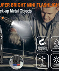 Mechanic using Telescoping Magnetic Pick Up Tool With 1 lb And 15 lb Pickup Rod, Round And Square 360 Swivel Adjustable Inspection Mirror.