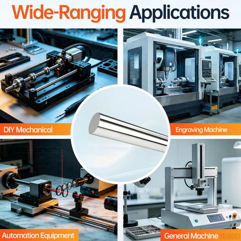 Get The Gist With These 2PCs Ultra Smooth 12mm Thick By 300mm Long Linear Motion Rod Shafts in CNC and DIY rig applications.