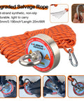 Beast Mode Heavy Duty 400 Lbs Neodymium Fishing Magnet Kit With 20M Nylon Rope Non Slip Gloves For River And Lake Salvage Treasure Hunting Durable NiCuNi Plated Magnet For Serious Metal Retrieval