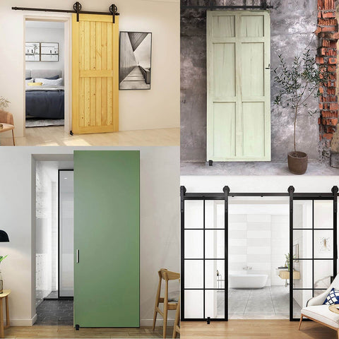 Heavy Duty Floor Guide For Sliding Barn Doors With Double Wheel Bottom Roller Wall Mount System No Punching Required Black 1 Pack Smooth And Quiet Operation Easy Install Fits Half Inch To Two Inch Doors in various door setups