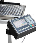 Versa-Cut 2 By 2 CNC Plasma Table controller with LCD touch screen and USB port for precision metal cutting.