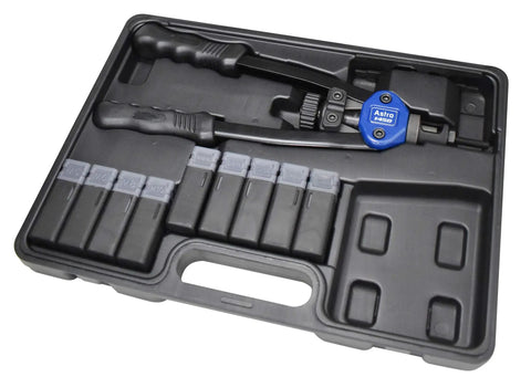 Plusnut and Extra Long Rivet Nut Setter Kit With 13 Inch Length Metric and SAE Includes Nine Sizes in carry case