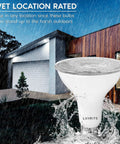LED PAR30 bulb in rain, showcasing wet location rating for Four Pack LED PAR30 Flood Light Bulbs 75W Equivalent 5000K Bright White.