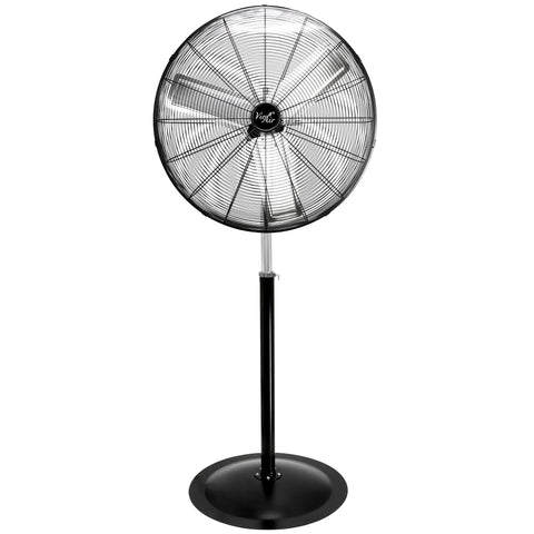 30 Inch Industrial Heavy Duty Pedestal Oscillating Metal Stand Fan With All Metal Construction Powder Coated Rust Resistant Finish