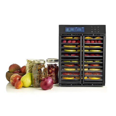Super Durable 10 Tray Electric Food Dehydrator Featuring Smart Digital Interface And Quick Dual Drying Zones For Hella Tender Jerky Dry Veggies And Aromatic Herbs Designed For No Sweat Operation with fruits and jars.