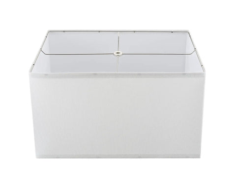 Contemporary Collapsible Rectangular Spider Shade In White Linen, No Fuss Clip On Fitter, 11 Inch Top By 17 Inch Bottom, 10 Inch Height